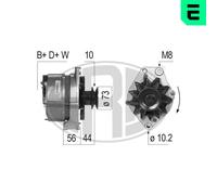 ERA Alternatore Generatore 90A 14V per VW Transporter I Bus 1.5 1.6 1.9 D 2.4