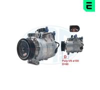 ERA Compressore Aria Condizionata Adatto A per Audi A4 Avant Exeo Pezzi 670008