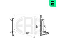 Era Condensatore Climatizzatore Con Essiccatore Per VW Touran 1T1 1T2 Caddy III