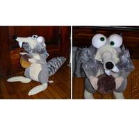 ERA GLACIALE SCRAT Scoiattolo Peluche GRANDE 35cm RARO ORIGINALE Ice Age
