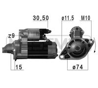 ERA Motorino Avviamento Starter 1kW Per Toyota Auris RAV 4 III 12V 220708A