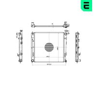 ERA 673218 Radiatore motore