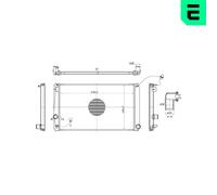 ERA 673298 Radiatore motore