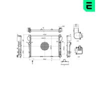 ERA Radiatore Acqua Motorkühler Per Mercedes-Benz SL 500 350 55 AMG Kompressor