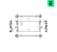 ERA 673208 Radiatore motore