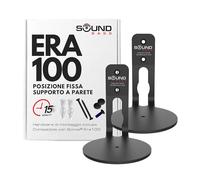ERA100 Staffa per montaggio a parete, a basso profilo, nera, confezione doppia, compatibile con altoparlante Sonos ERA 100, completa di tutti gli accessori di fissaggio