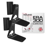 ERA300 - Staffa per Montaggio a Parete, Inclinabile e Girevole, Colore Nero, Singola (1 Pezzo), Compatibile con Sonos ERA 300, Installazione Semplice, Include Kit di Montaggio (Nero, Doppio)