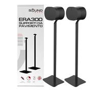 ERA300 Supporto da Pavimento, Design in metallo di Alta Qualità Supporto per Altoparlanti Compatibile con Sonos ERA 300, Accessori Inclusi, Gestione Cavi, Progettato nel Regno Unito, Nero Pacco Doppio