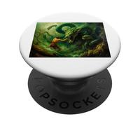 Eracle combatte la mitologia greca dell'Idra di Lerna PopSockets PopGrip Adesivo