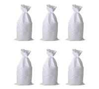 EraGreen 10 sacchetti in tessuto PP, 50 cm x 80 cm, colore bianco, 25 kg, resistente agli strappi, per il trasporto di cereali, sacco di sabbia e inondazioni