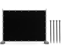 EraGreen 10 teloni da costruzione - 220 fascette stringicavo incluse - 176 x 341 cm - nero - telone frangivista e telo di copertura impermeabile, antistrappo e durevole in tessuto PE da 140 g/m² con