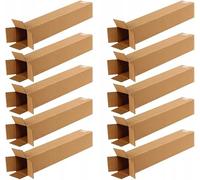 EraGreen Confezione da 10 buste rettangolari di alta qualità, 100 x 100 x 1200 mm, confezione da spedizione, DHL, DPD, GLS, cartone pieghevole a 1 ondulato FEFCO201 B