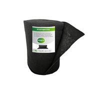 EraGreen Tessuto non tessuto per drenaggio, 0,5 m x 1 m (merce al metro), 150 g/m², permeabile all'acqua, tessuto non tessuto per aiuole rialzate e vasi di fiori, colore nero
