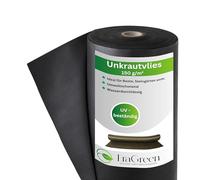 EraGreen Tessuto non tessuto per erbacce di alta qualità, 150 g/m², 0,5 m x 40 m, impermeabile e resistente ai raggi UV, ideale per giardino e aiuole rialzate, barriera radicale, pellicola per