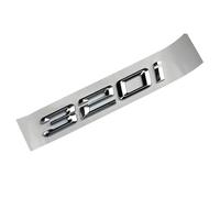 ERAKAFZTTK 3D ABS Nero Opaco Chrome Bagagliaio di Un'auto Lettere Decalcomania Misura for BMW 320d E46 E90 F30 F31 G20 Logo 320d Emblema Accessori Auto(Chrome)