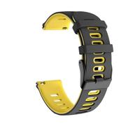 ERAKAFZTTK Adatto for cinturino Samsung Gear S3 Frontier da 20 mm e 22 mm in silicone, adatto for cinturino Samsung Galaxy Watch 42 mm, 46 mm/3, 41 mm e 45 mm/Active 1/S2.(Black yellow,22mm)
