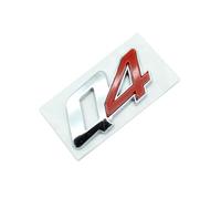 ERAKAFZTTK Adesivo for Auto Fit for Logo Lettera Q4 Adatto for Maserati V6 V8 Q4 Accessori di Modifica della trazione Integrale(Silver)