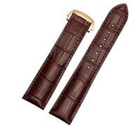 ERAKAFZTTK Cinturino for orologio adatto for Omega Speedmaster Butterfly Flying Strap, cinturino for orologio Rado Diamond Master Crystal Gem Series, nero, 20 mm(Brown-Gold,19mm)
