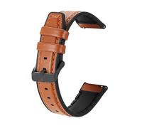 ERAKAFZTTK Cinturino in pelle e silicone da 20 mm e 22 mm adatto for Mibro Watch Lite2 Sport, adatto for Mibro C3 C2/A1 A2/X1/Lite 3 Pro/Air/Color Smart Strap(Brown bk,22mm Width)