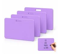 Erasable Badge Note, 2026 New Reusable Silicone Badge Notepad for Office, Mini Erasable Whiteboard with Dual-Side Writable & Fade-Proof (Horizontal+Purple*4)