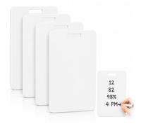 Erasable Badge Note, 2026 New Reusable Silicone Badge Notepad for Office, Mini Erasable Whiteboard with Dual-Side Writable & Fade-Proof (Vertical+White*4)