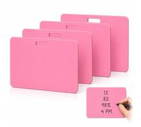 Erasable Badge Note, 2026 New Reusable Silicone Badge Notepad for Office, Mini Erasable Whiteboard with Dual-Side Writable & Fade-Proof (Horizontal+Pink*4)