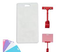 Erasable Badge Note, Reusable Silicone Mini Whiteboard Clipboard with ID Badge Clip, Waterproof Pocket Notepad, Dual-Side Writable, Fade-Proof & No Blur (Vertical-01)