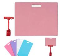 Erasable Badge Note, Reusable Silicone Mini Whiteboard Clipboard with ID Badge Clip, Waterproof Pocket Notepad, Dual-Side Writable, Fade-Proof & No Blur (Horizontal-02)