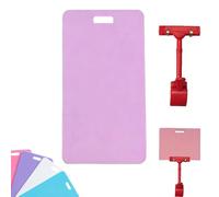 Erasable Badge Note, Reusable Silicone Mini Whiteboard Clipboard with ID Badge Clip, Waterproof Pocket Notepad, Dual-Side Writable, Fade-Proof & No Blur (Vertical-04)