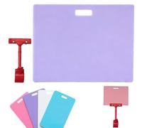 Erasable Badge Note, Reusable Silicone Mini Whiteboard Clipboard with ID Badge Clip, Waterproof Pocket Notepad, Dual-Side Writable, Fade-Proof & No Blur (Horizontal-04)
