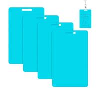 Erasable Badge Reel Notepad - Pocket Sized Reusable Writing Board, 4PCS Vertical Alcohol Erasable Mini Whiteboard Pads | for Nurses Doctors Teachers Managers School Office Staff