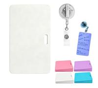 Erasable Badge Sticky Notes, 2026 New Reusable Silicone Vertical Horizontal Badge Buddy, Portable Erasable Badges Notes, Dual-Side Writable, Fade-Proof & No Blur for Nurse Doctor Healthcare (B-4)