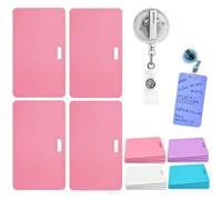 Erasable Badge Sticky Notes, 2026 New Reusable Silicone Vertical Horizontal Badge Buddy, Portable Erasable Badges Notes, Dual-Side Writable, Fade-Proof & No Blur for Nurse Doctor Healthcare (4B-3)