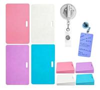 Erasable Badge Sticky Notes, 2026 New Reusable Silicone Vertical Horizontal Badge Buddy, Portable Erasable Badges Notes, Dual-Side Writable, Fade-Proof & No Blur for Nurse Doctor Healthcare (Mix-2)