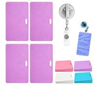 Erasable Badge Sticky Notes, 2026 New Reusable Silicone Vertical Horizontal Badge Buddy, Portable Erasable Badges Notes, Dual-Side Writable, Fade-Proof & No Blur for Nurse Doctor Healthcare (4B-1)