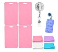 Erasable Badge Sticky Notes, 2026 New Reusable Silicone Vertical Horizontal Badge Buddy, Portable Erasable Badges Notes, Dual-Side Writable, Fade-Proof & No Blur for Nurse Doctor Healthcare (4A-3)