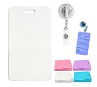 Erasable Badge Sticky Notes, 2026 New Reusable Silicone Vertical Horizontal Badge Buddy, Portable Erasable Badges Notes, Dual-Side Writable, Fade-Proof & No Blur for Nurse Doctor Healthcare (A-4)