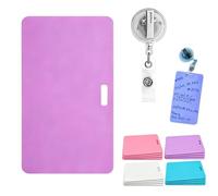 Erasable Badge Sticky Notes, 2026 New Reusable Silicone Vertical Horizontal Badge Buddy, Portable Erasable Badges Notes, Dual-Side Writable, Fade-Proof & No Blur for Nurse Doctor Healthcare (B-1)