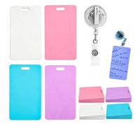 Erasable Badge Sticky Notes, 2026 New Reusable Silicone Vertical Horizontal Badge Buddy, Portable Erasable Badges Notes, Dual-Side Writable, Fade-Proof & No Blur for Nurse Doctor Healthcare (Mix-1)