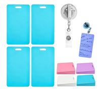 Erasable Badge Sticky Notes, 2026 New Reusable Silicone Vertical Horizontal Badge Buddy, Portable Erasable Badges Notes, Dual-Side Writable, Fade-Proof & No Blur for Nurse Doctor Healthcare (4A-2)