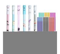 Erasable Ballpoint Pens, Cat Pattern Writing Tools, Smooth Fine Tip Ink, Refillable Click Design, Smudge-Free Correction, for Students Kids Teachers Offices School Events Planners, 15cm Multicolor
