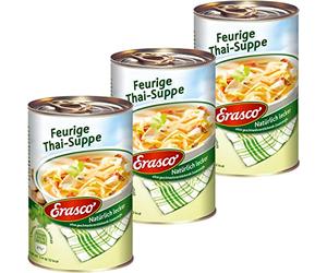 Erasco - zuppa in legno di Thai con granuli di bambù e verdure, 390 ml, confezione da 3