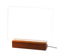 Erase Board, Acrilico Message Display, Glowing Clear Design, Erasable Notepad with 6 Markers, Light Up Memo Pad for Desk, Uffizi, Bedroom, Study, Reminder, 13,78 x 9,84 x 1,97 pollici