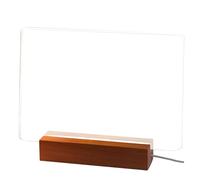 Erase Board, Acrylic Message Display, Glowing Clear Design, Erasable Notepad with 6 Markers, Light Up Memo Pad for Desk, Offices, Bedroom, Study, Reminder, 13.78x9.84x1.97 inches