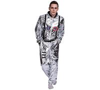 EraSpooky Astronauta Uomo Costume Argento Abito Space Mission Pilota (X-Large)