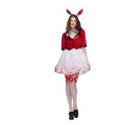 EraSpooky Costume da coniglio bianco da donna per ragazze adulte costume da coniglietto pasquale di Halloween Size S