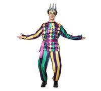 EraSpooky Costume da giullare di carnevale per uomo Abiti da sfilata di carnevale deluxe per adulti Size M
