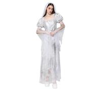 EraSpooky Costume da Sposa Fantasma Donna Vestito Gotico Spettrale