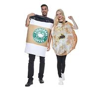 EraSpooky Costume da tazza di caffè e bagel costume da pane cibo bevande festa di Halloween coppia di adulti