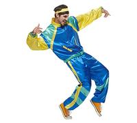 EraSpooky Costume da uomo anni '80 giacca retrò Shell tuta partito tuta